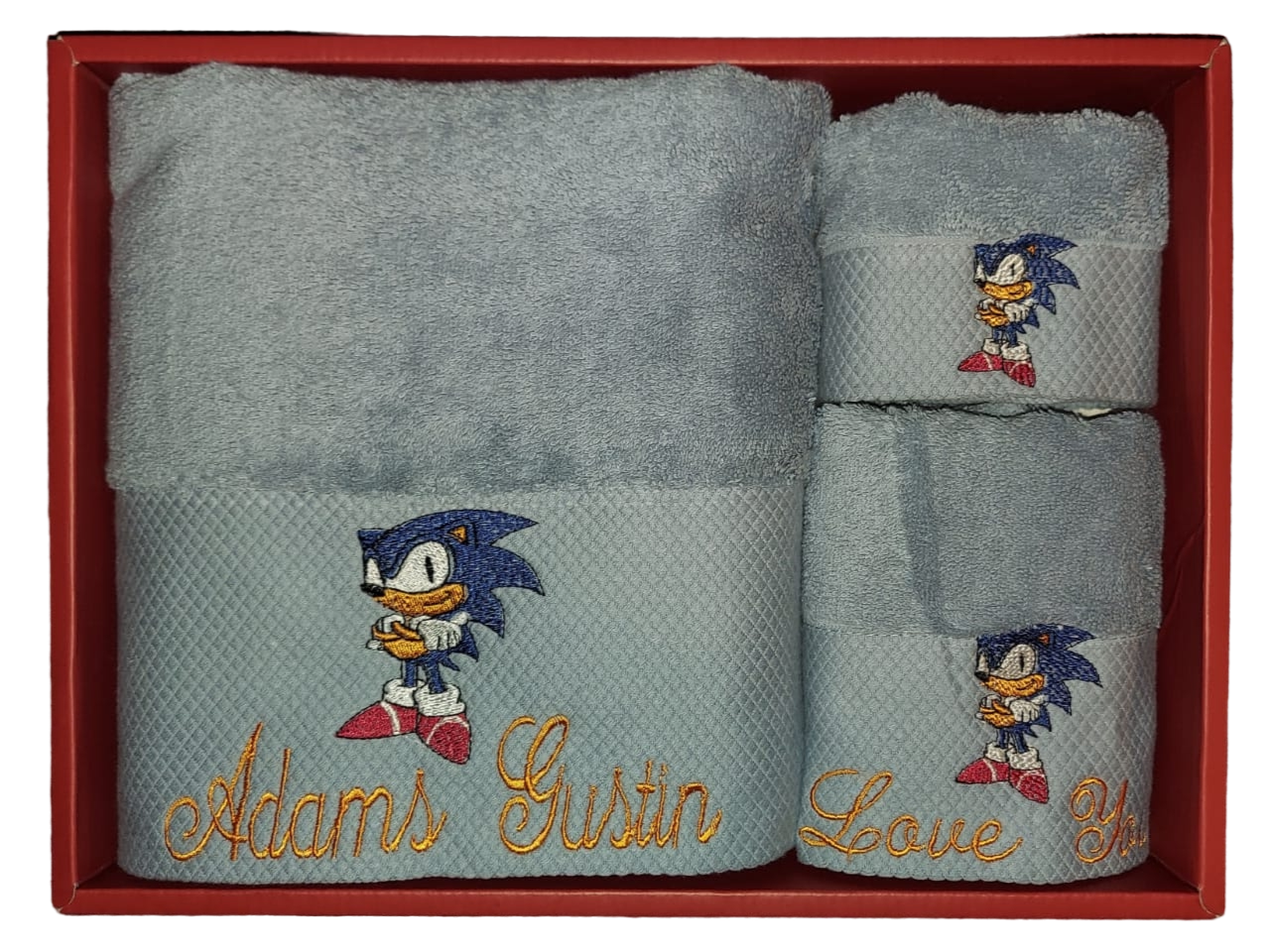 3pieces Sonic Embroidery Design