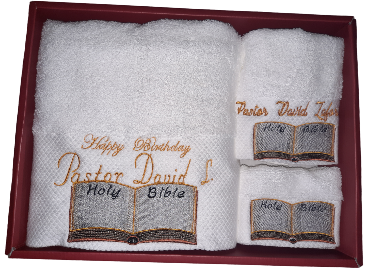 3pieces Bible Embroidery Towels Gifts Sets