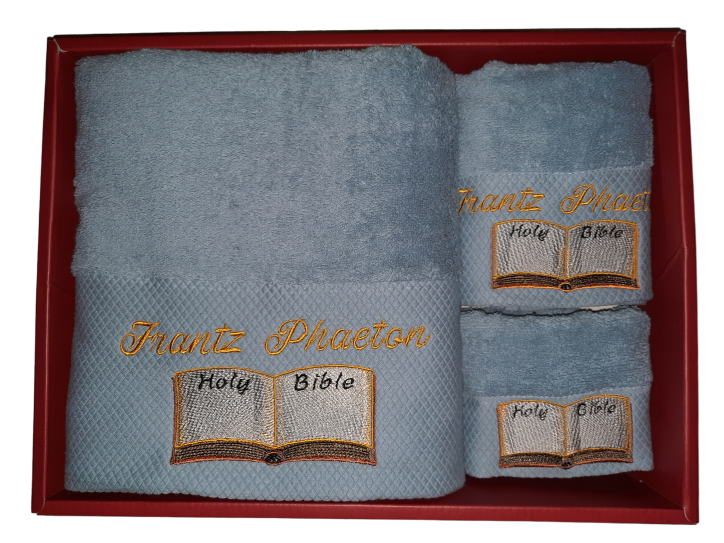 3pieces Bible Embroidery Towels Gifts Sets