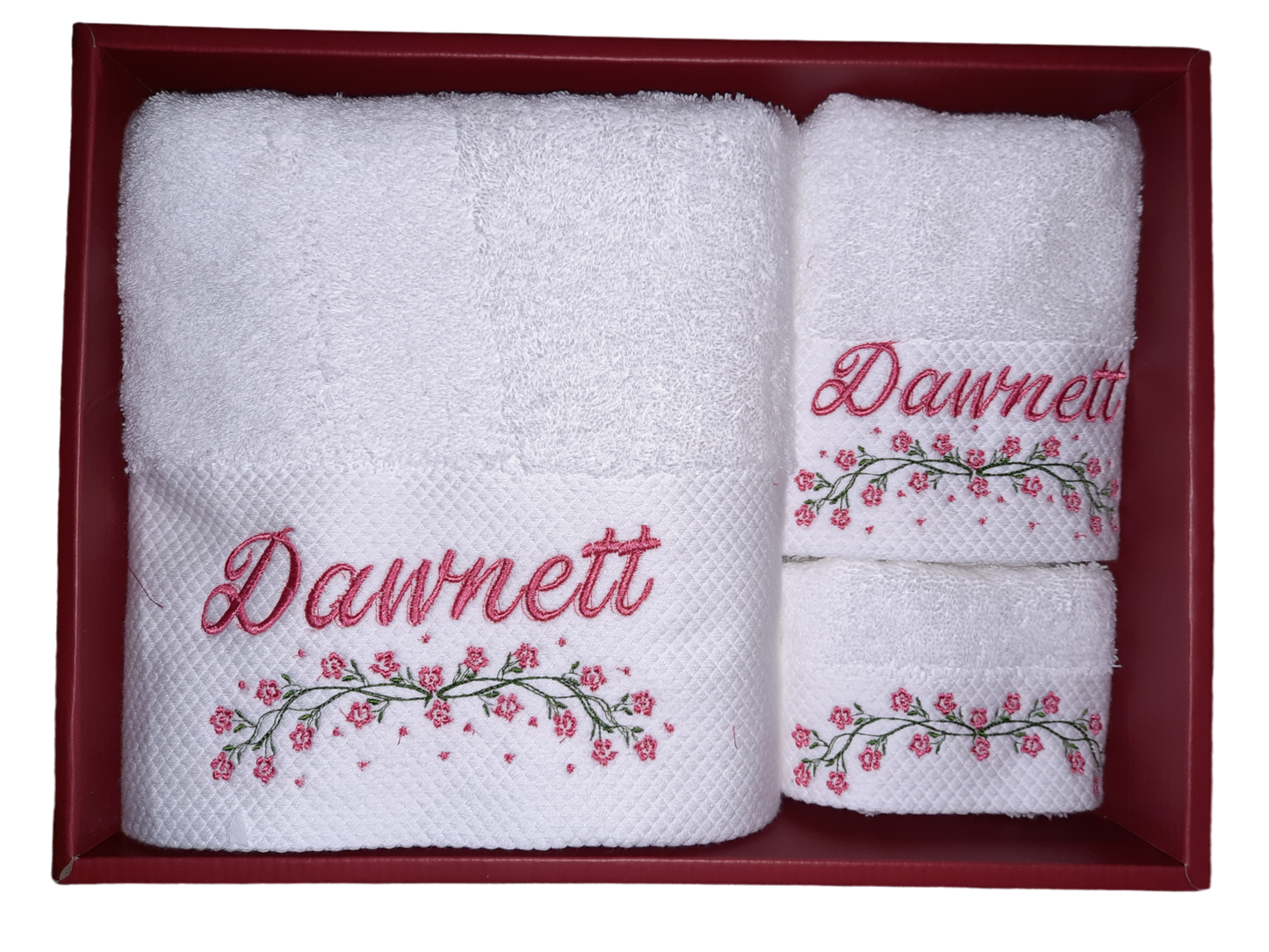 3 Pieces Dawnet-Roses Embroidery towels