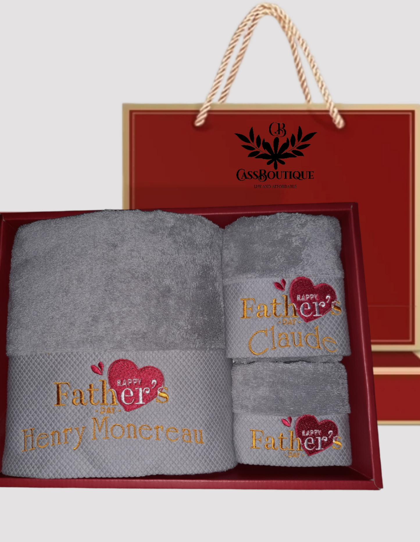 3 pieces Father's design embroidery towels (Copy)