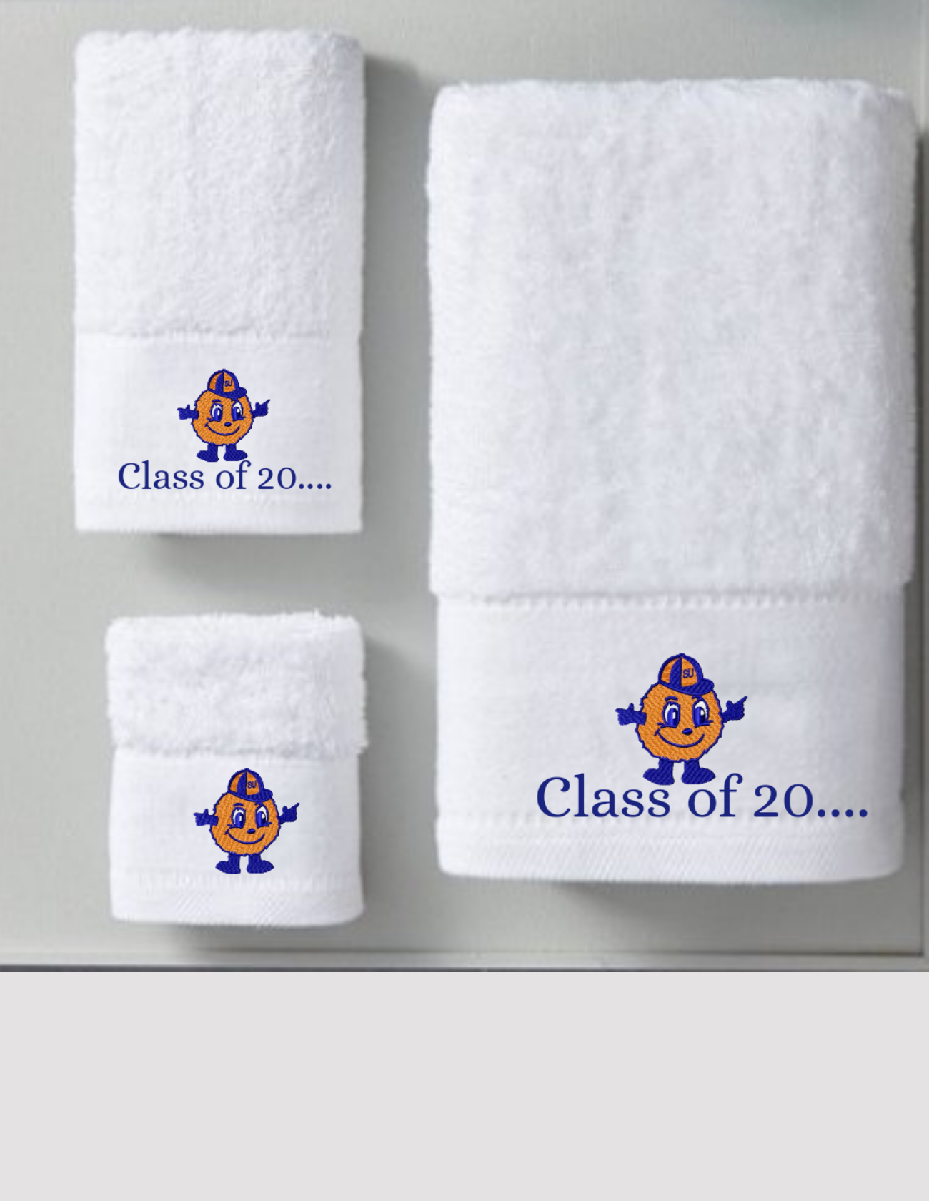 3 pieces Syracuse university embroidery towels