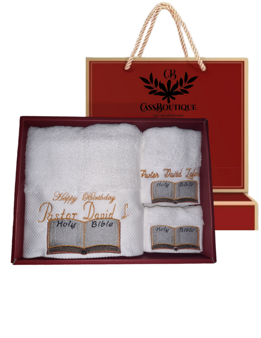 3pieces Bible Embroidery Towels Gifts Sets