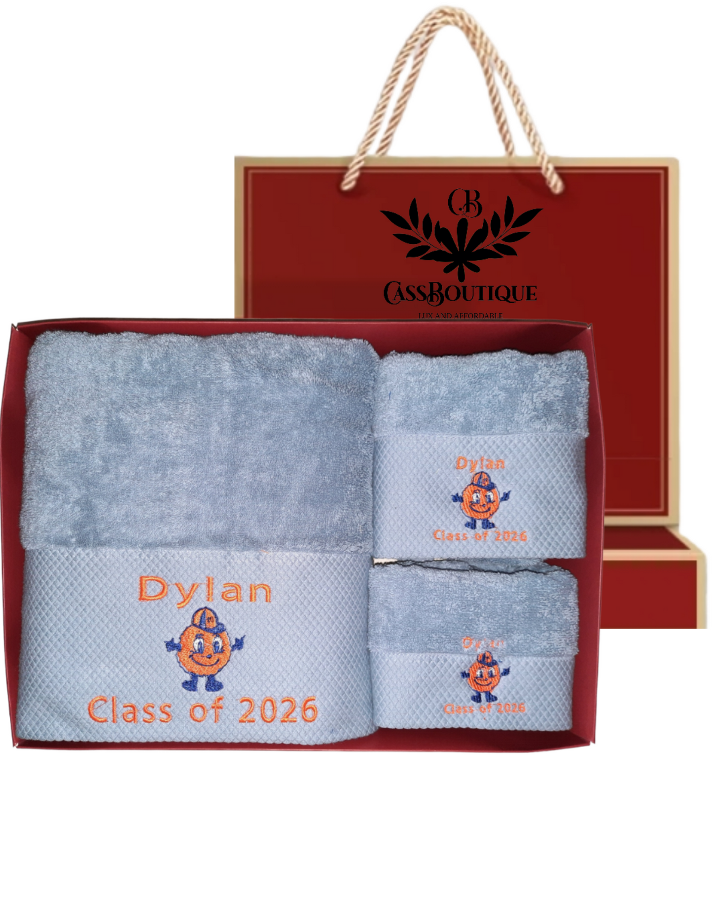 3 pieces Syracuse university embroidery towels