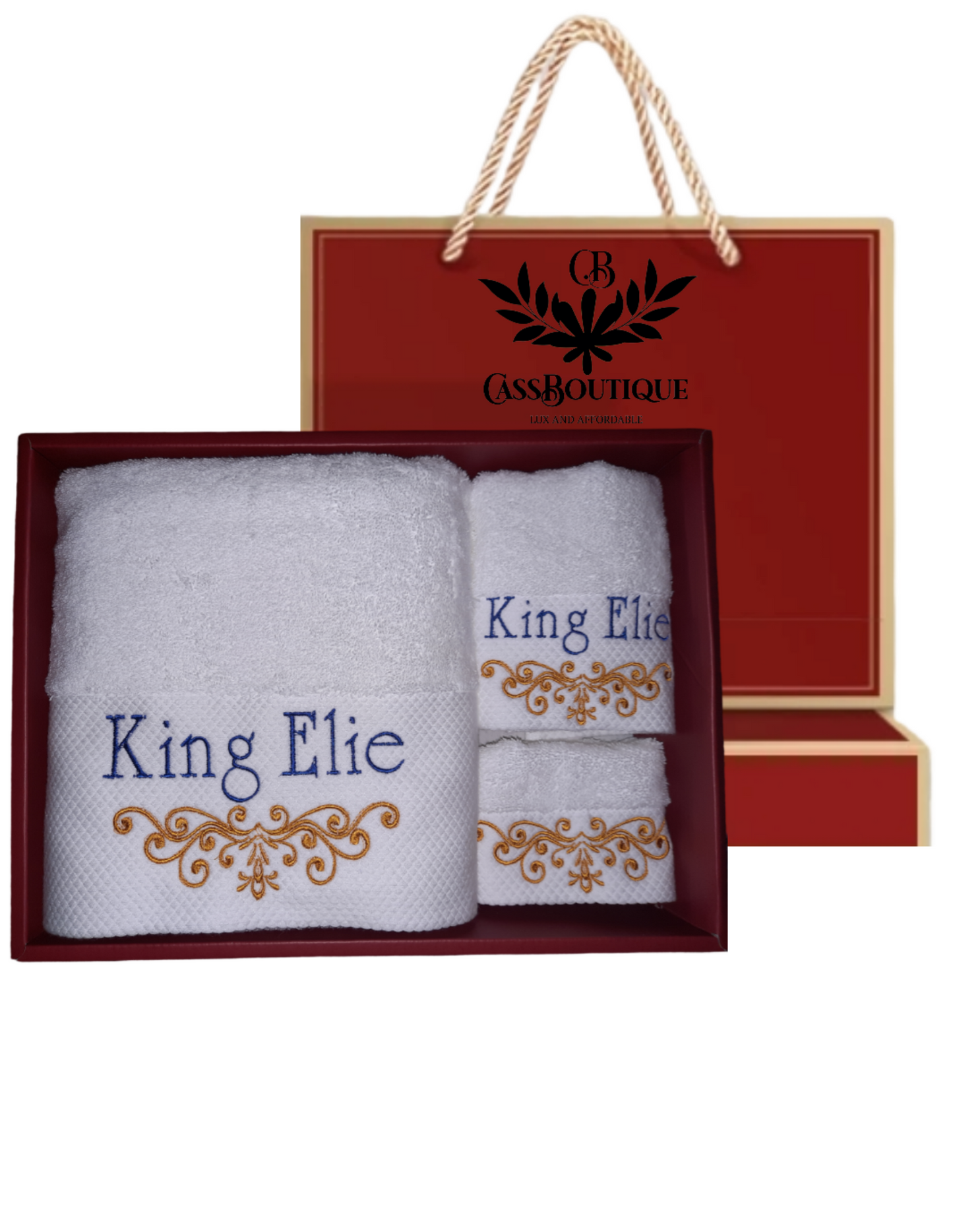 3 pieces Crown design embroidery towels