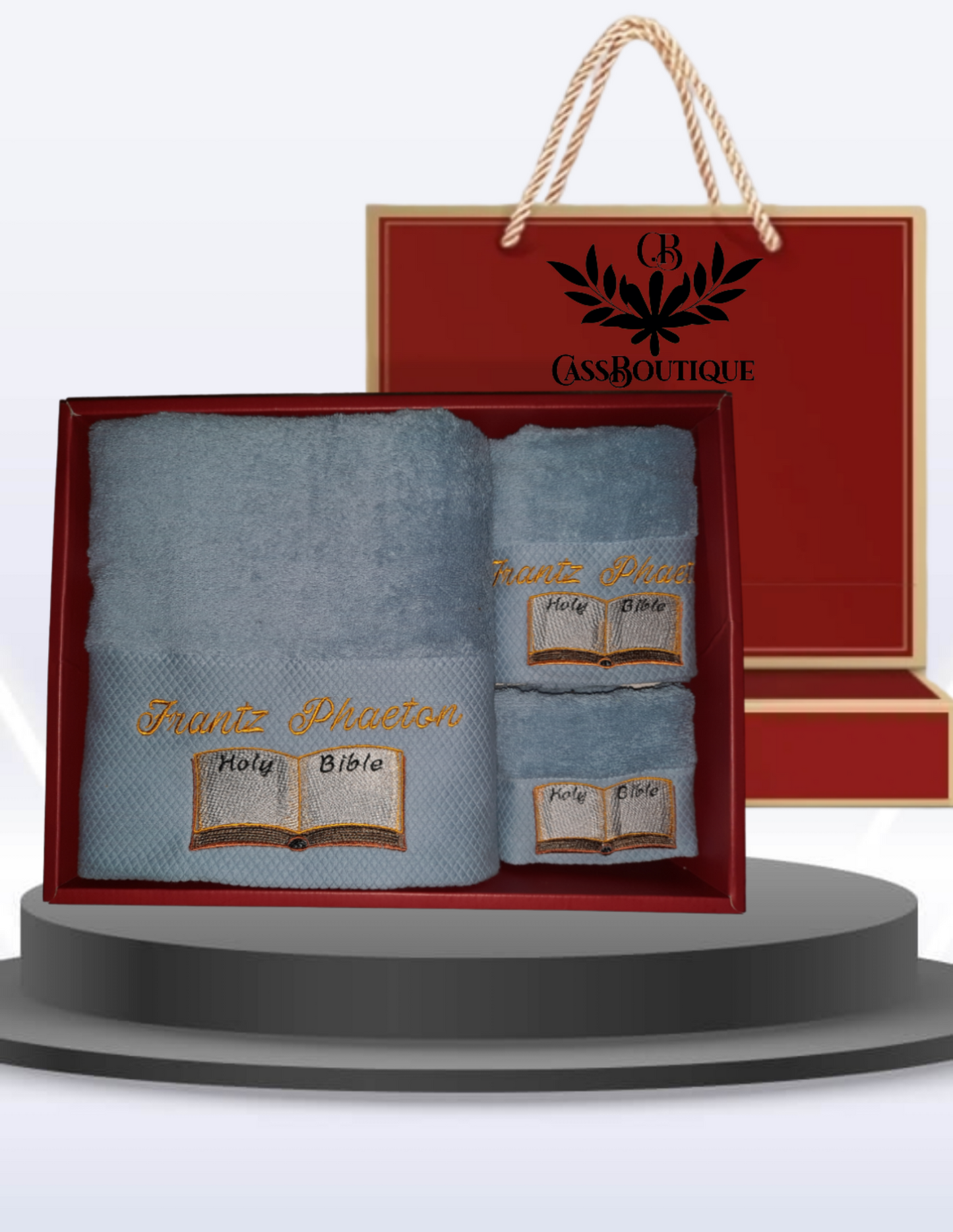 3pieces Bible Embroidery Towels Gifts Sets