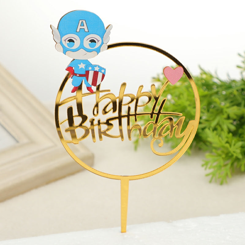 5 Pieces Mini Kids Cake Topper