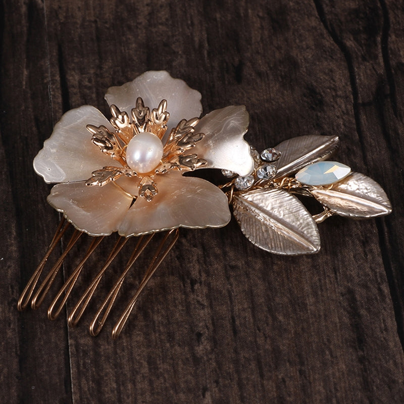 Pearl Leaf hair side comb